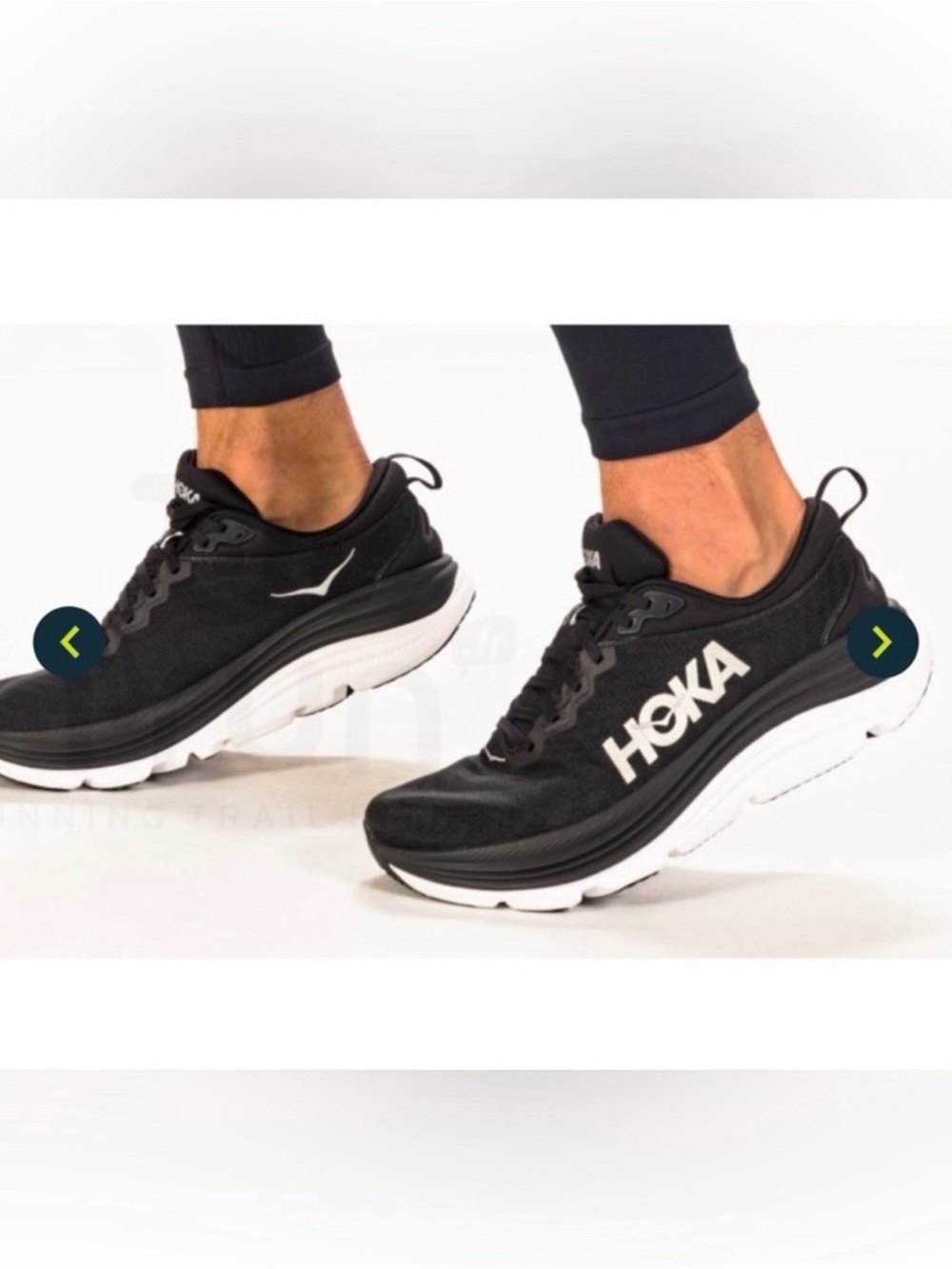 Hoka Gaviota 5 Every day Running or Walking, Black and White, Women’s 8.5